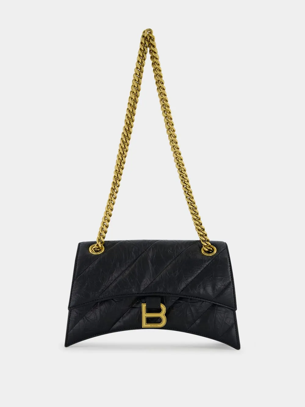 Black Crush Quilted Small Shoulder Bag sold by Fashion Clinic