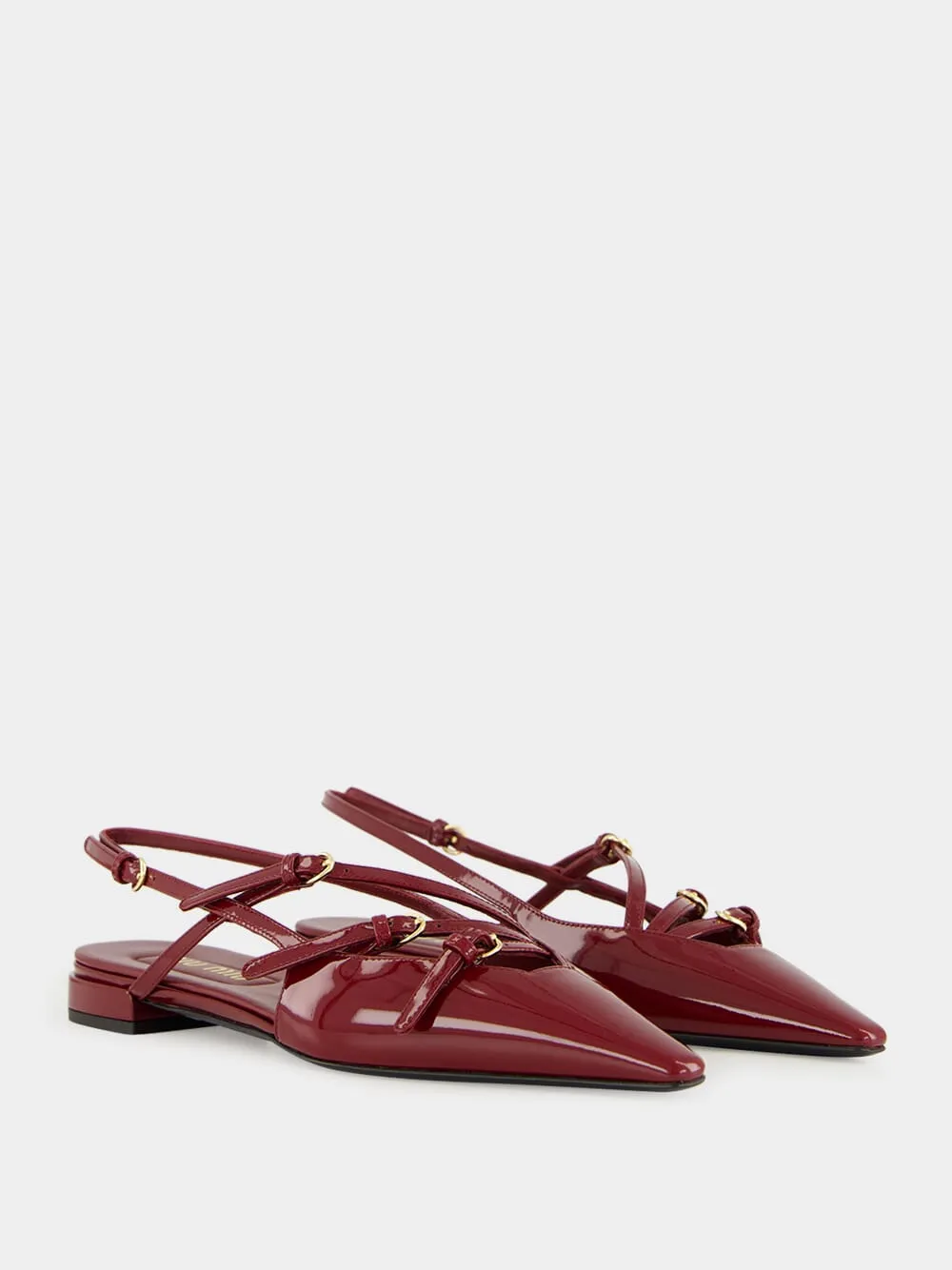 Crimson Patent Slingback Ballerinas sold by Fashion Clinic product image thumbnail 3