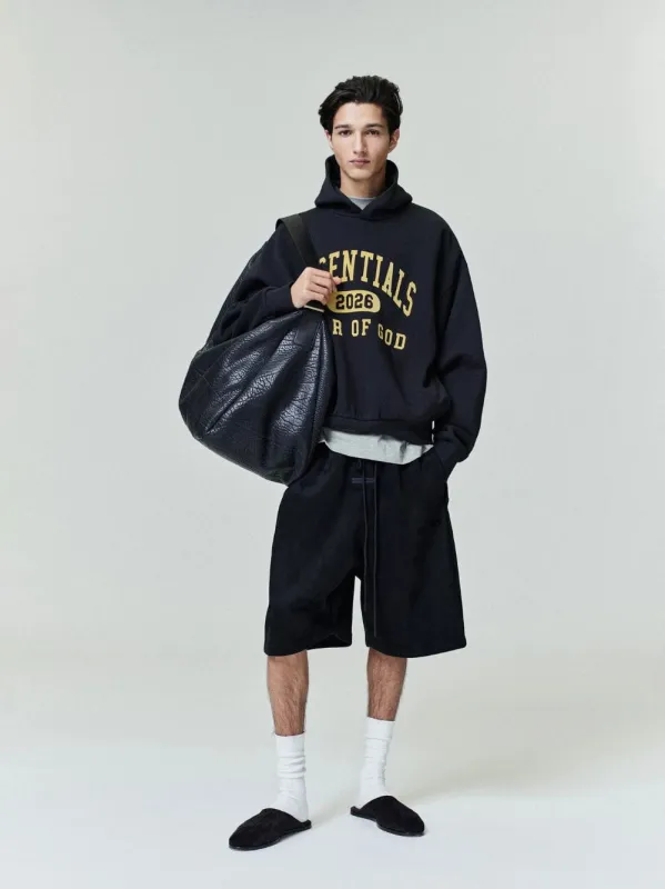 Vintage Black Classic Fleece Hooded Sweatshirt made by Fear of God