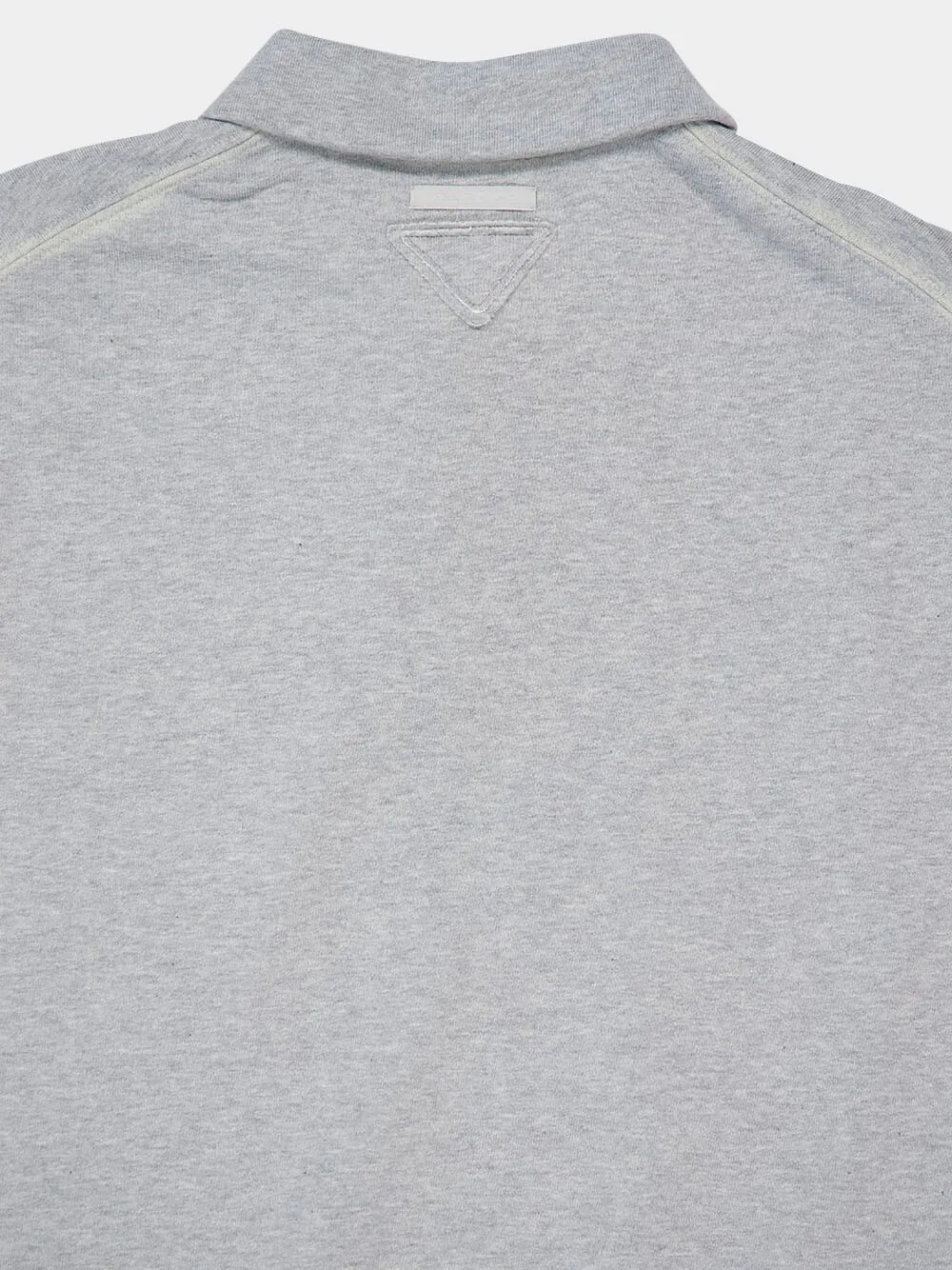 Grey Cotton Polo Shirt with Pearl Buttons sold by Fashion Clinic product image thumbnail 5