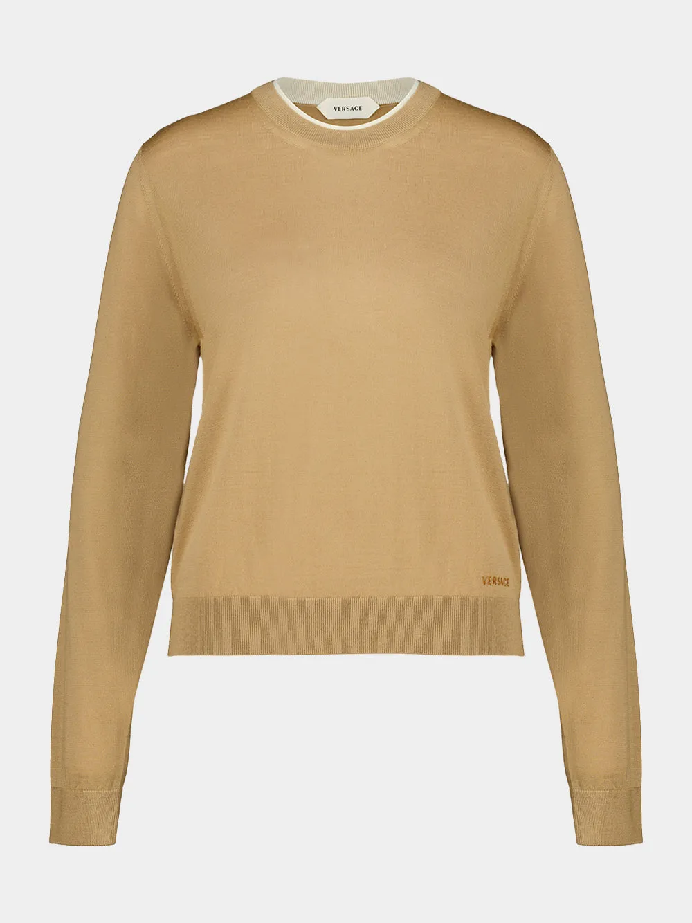 Camel Wool Classic Sweater sold by Fashion Clinic