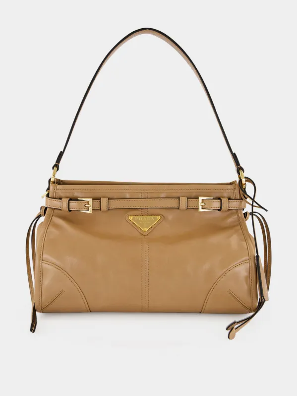 Cameo Small Leather Shoulder Bag made by Prada