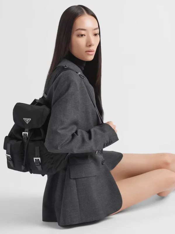 Black Small Re-Nylon Backpack made by Prada