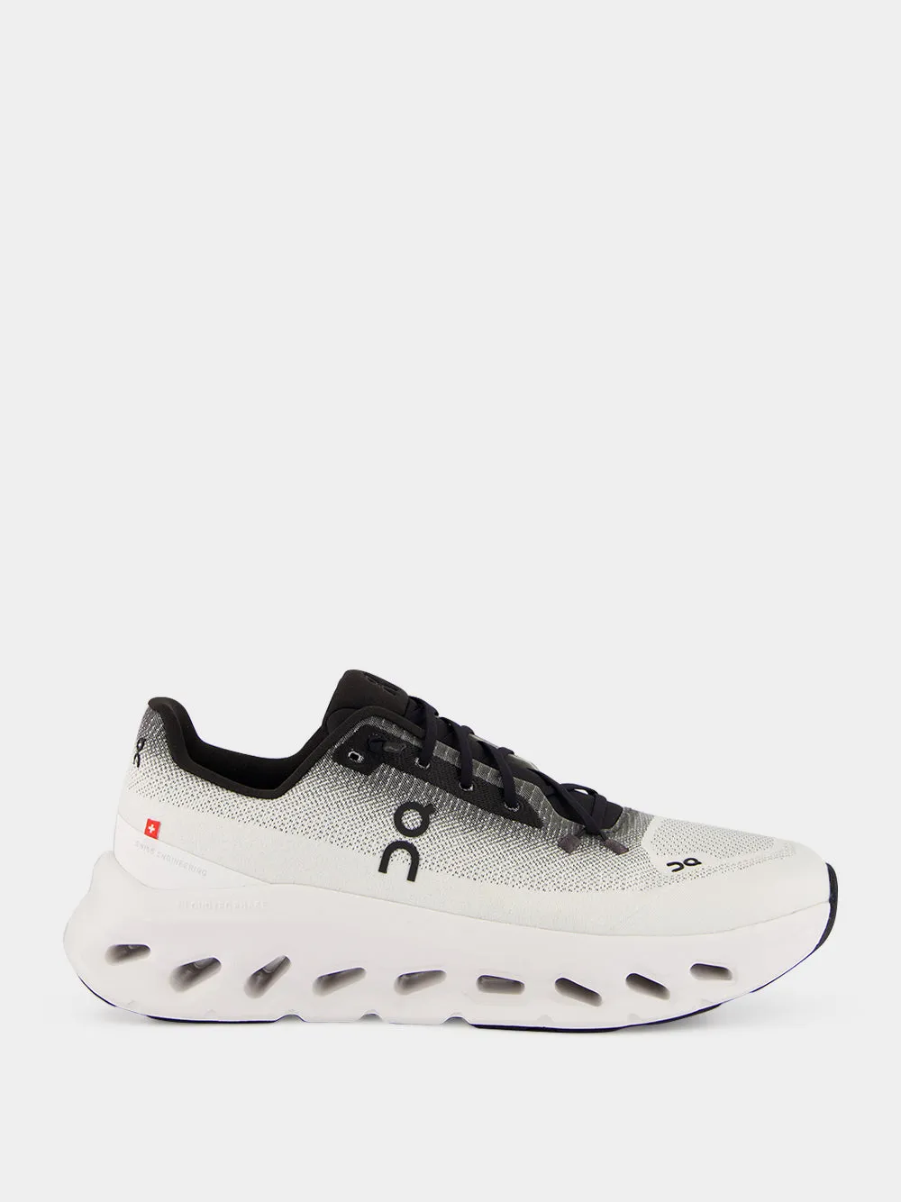 Ivory and Black Cloudtilt Mesh Sneakers sold by Fashion Clinic
