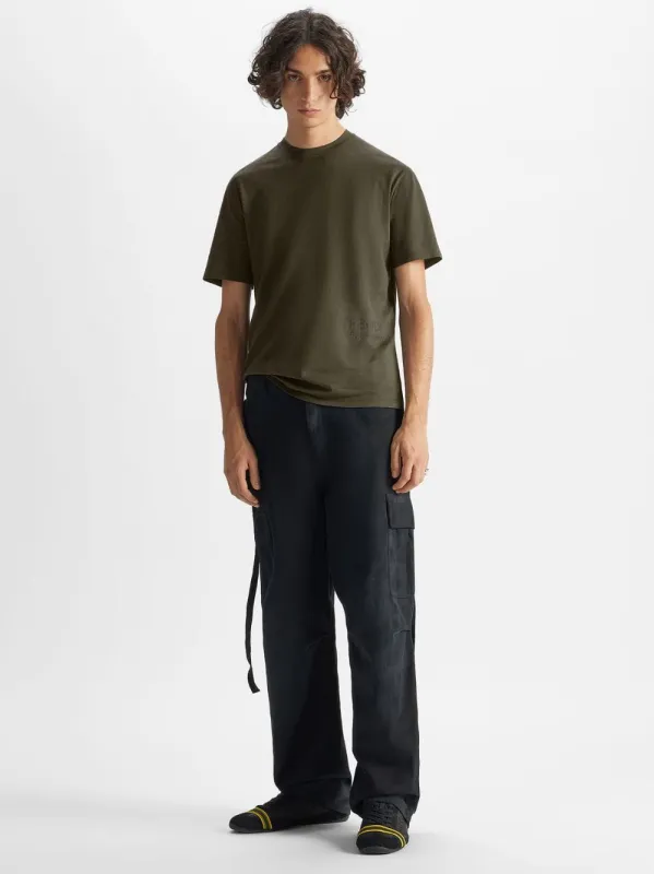Grey-Green Cotton Logo T-Shirt made by Fendi