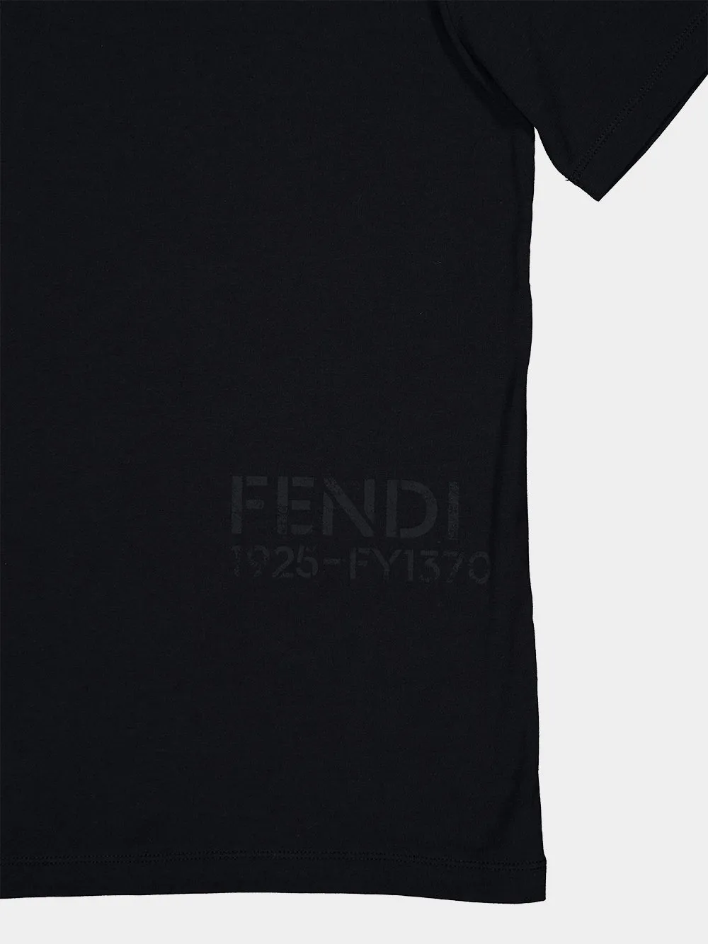 Black Cotton Logo T-Shirt sold by Fashion Clinic product image thumbnail 4