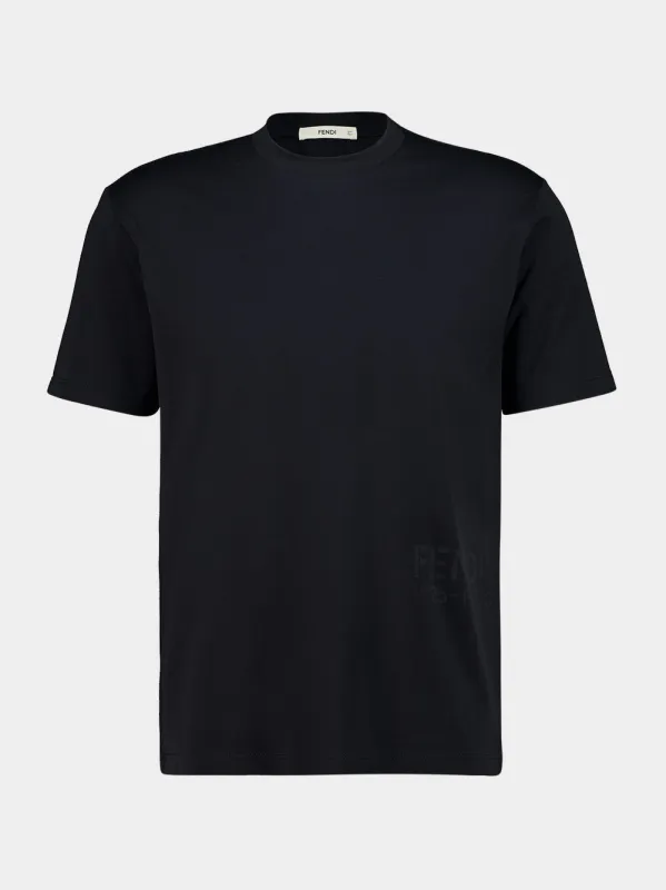 Black Cotton Logo T-Shirt made by Fendi