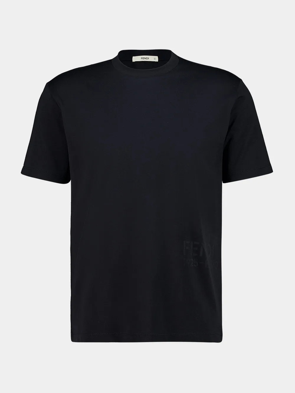 Black Cotton Logo T-Shirt sold by Fashion Clinic