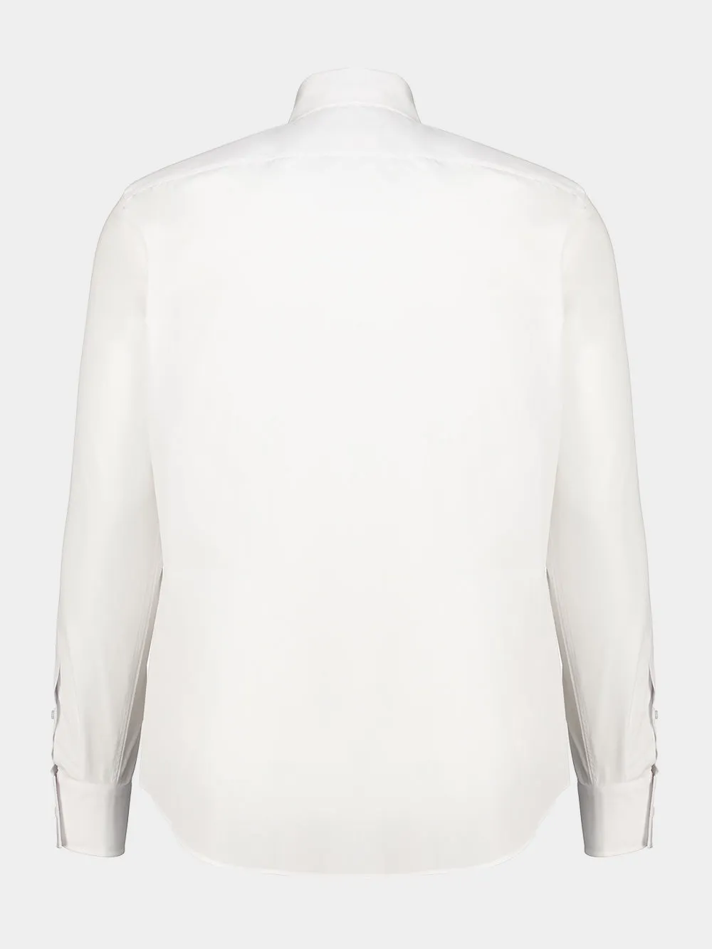 White Cotton Poplin Slim-Fit Shirt sold by Fashion Clinic product image thumbnail 2