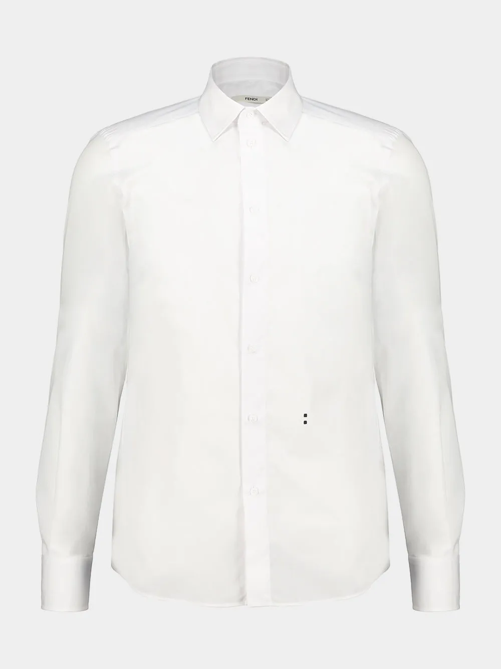 White Cotton Poplin Slim-Fit Shirt sold by Fashion Clinic
