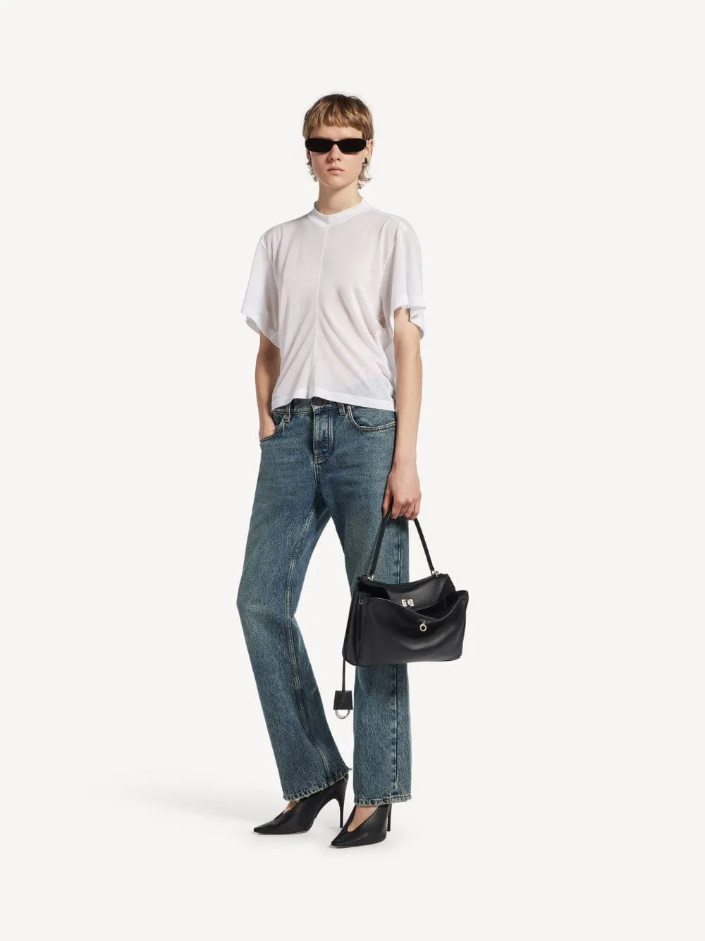 Black Small Rodeo Leather Handbag sold by Fashion Clinic product image thumbnail 3