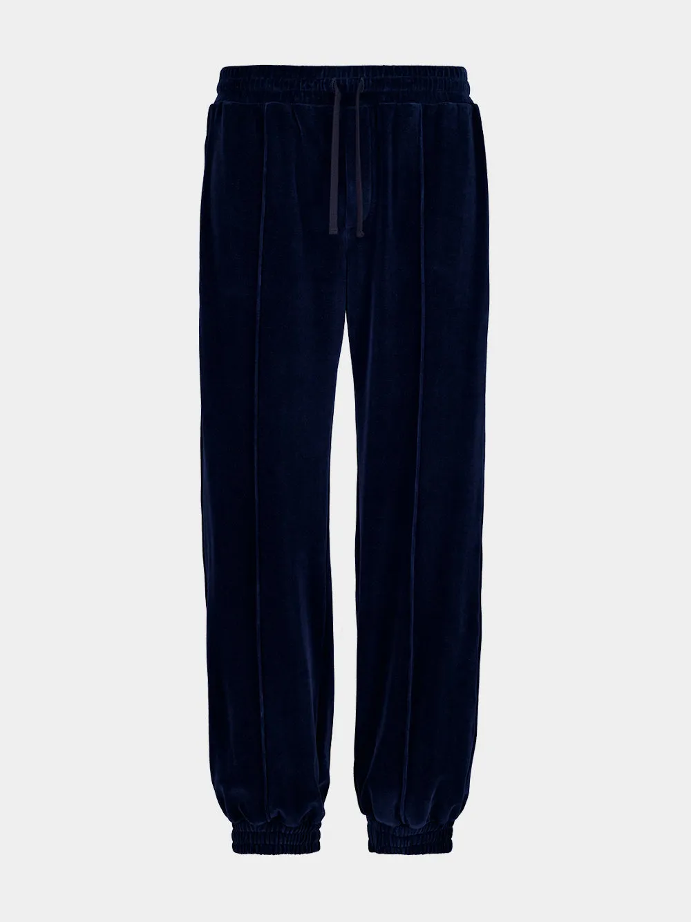 Blue Velvet Jogger Trousers sold by Fashion Clinic