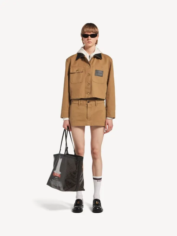 Beige Cropped Workwear Jacket made by Balenciaga