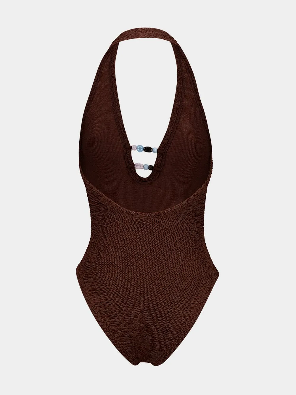 Metallic Chocolate Adriana Beaded Swimsuit sold by Fashion Clinic product image thumbnail 4