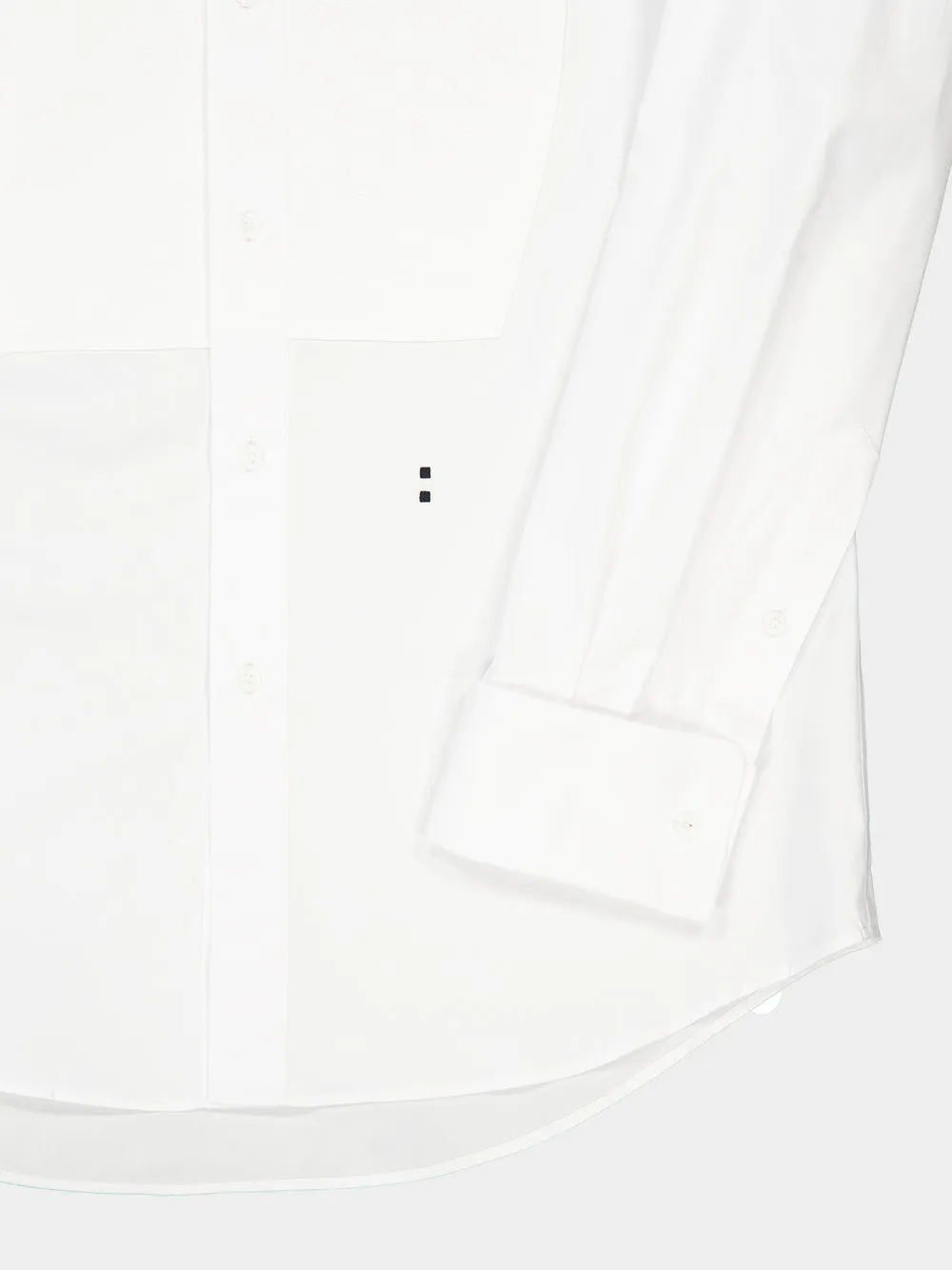White Cotton Poplin Mandarin Collar Shirt sold by Fashion Clinic product image thumbnail 5