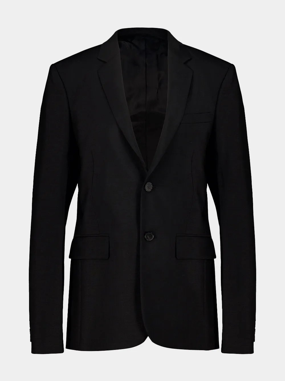 Black Kid Mohair Single-Breasted Blazer sold by Fashion Clinic product image thumbnail 2