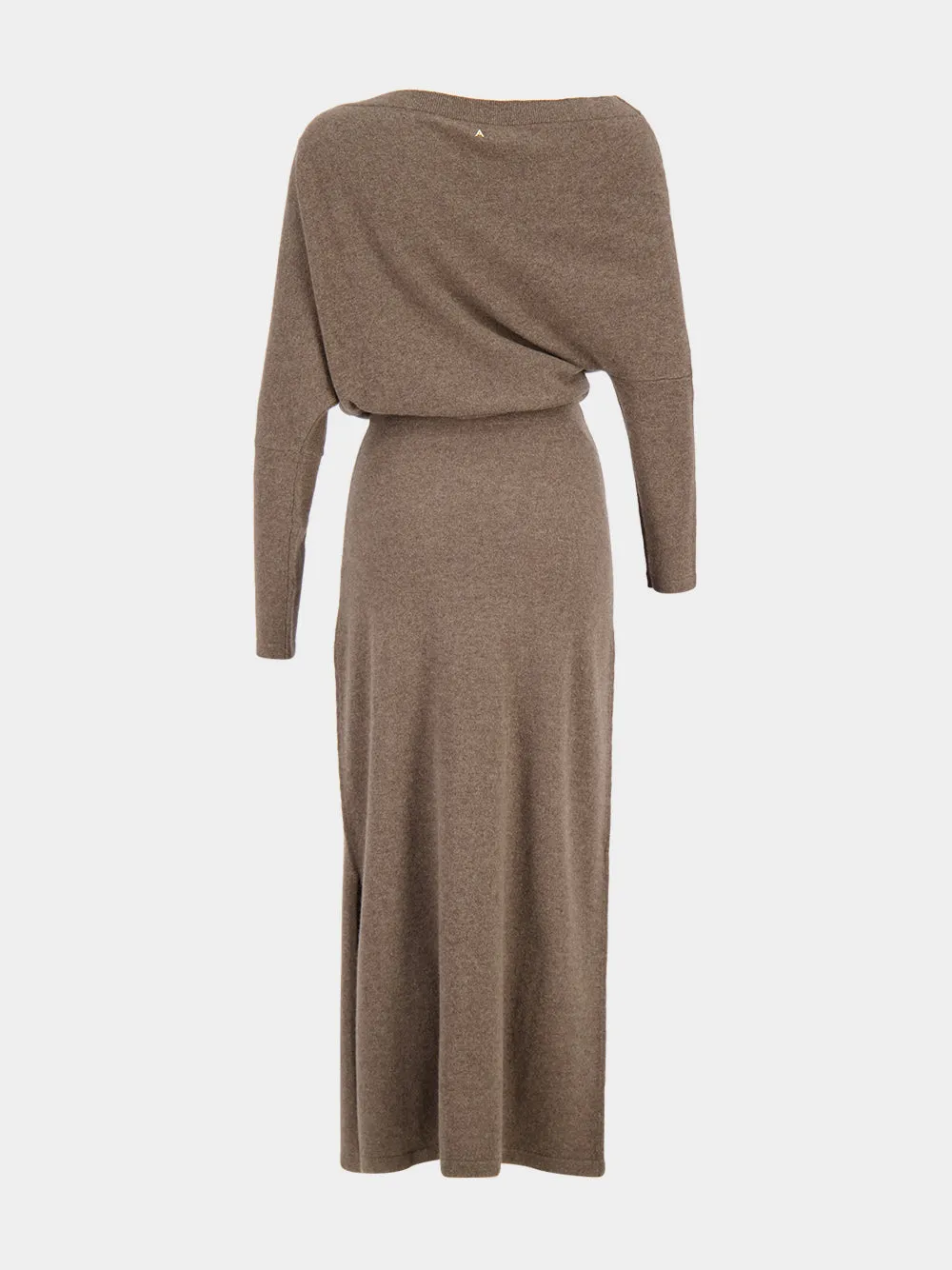 Cocoa Melange Kasos Cashmere Maxi Dress sold by Fashion Clinic product image thumbnail 2
