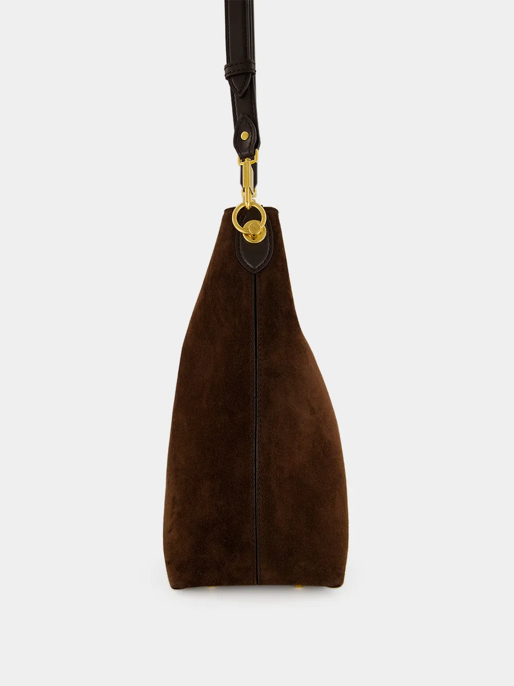 Brown Vittoria Suede Shoulder Bag sold by Fashion Clinic product image thumbnail 4