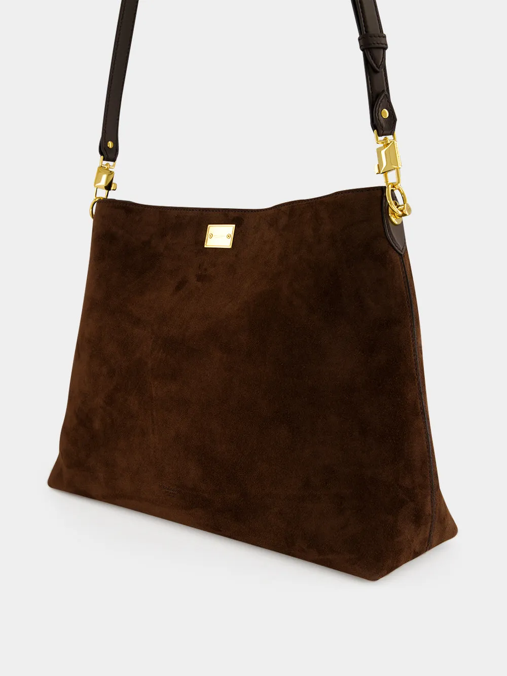 Brown Vittoria Suede Shoulder Bag sold by Fashion Clinic product image thumbnail 5