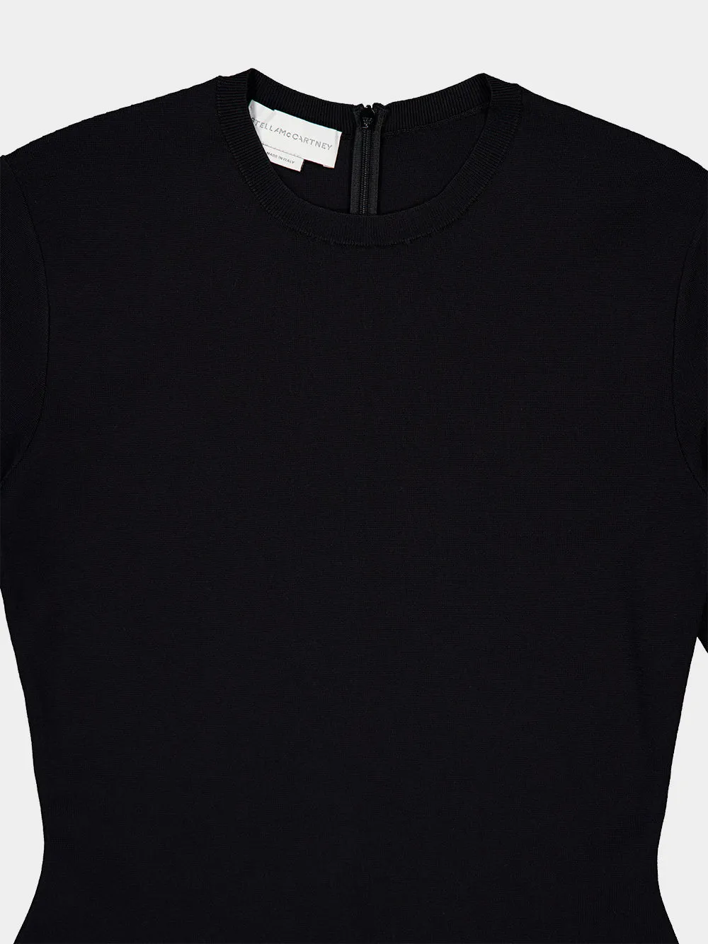 Black Knitted Midi Dress with Flared Sleeves sold by Fashion Clinic product image thumbnail 3
