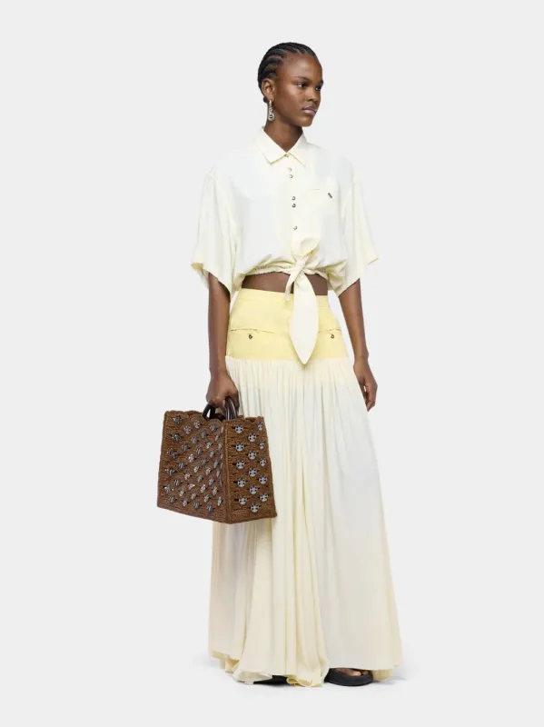 Brown Raffia 1969 Tote Bag made by Rabanne