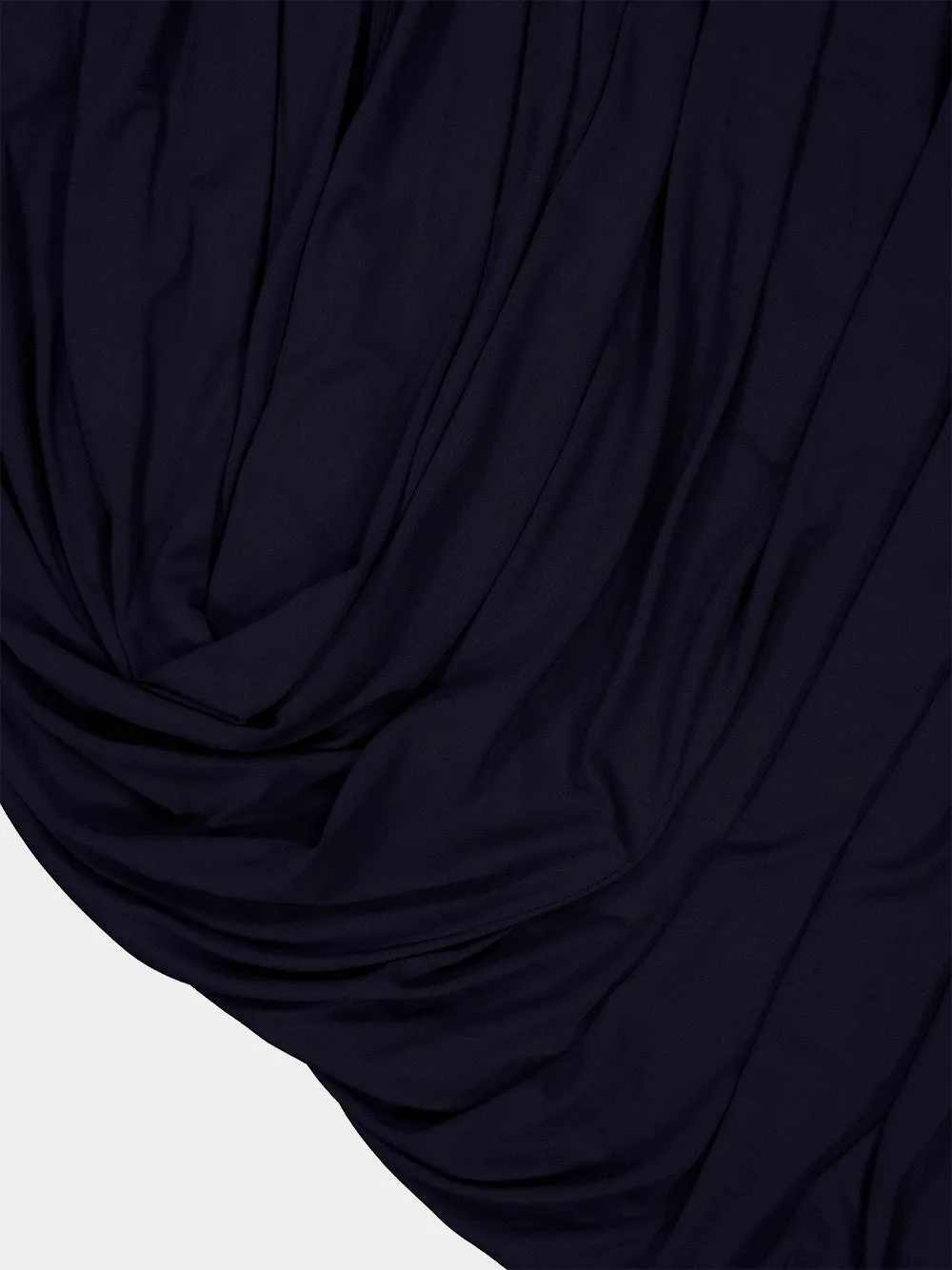 Dark Blue Draped Midi Viscose Skirt sold by Fashion Clinic product image thumbnail 4