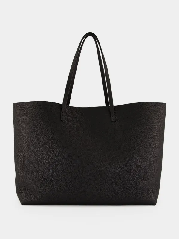 Black Medium Roll Leather Tote Bag made by Fendi