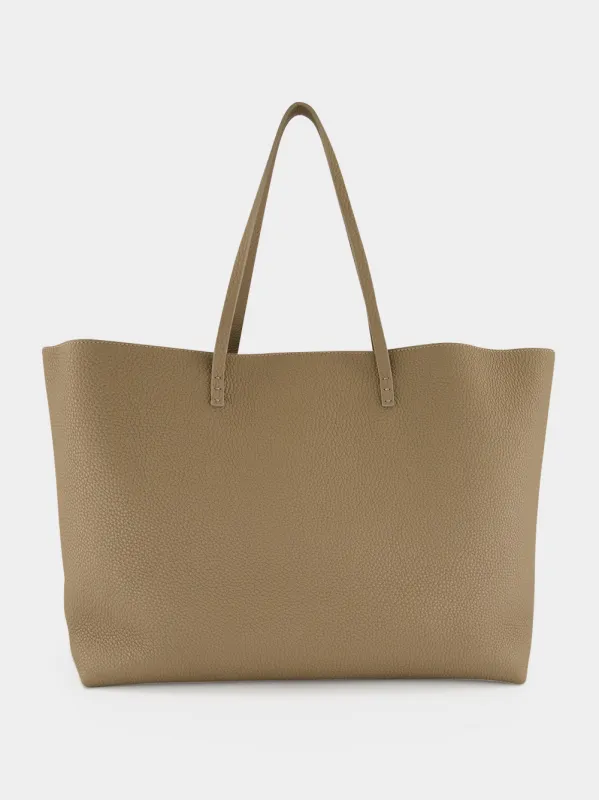 Dove Grey Medium Roll Leather Tote Bag made by Fendi