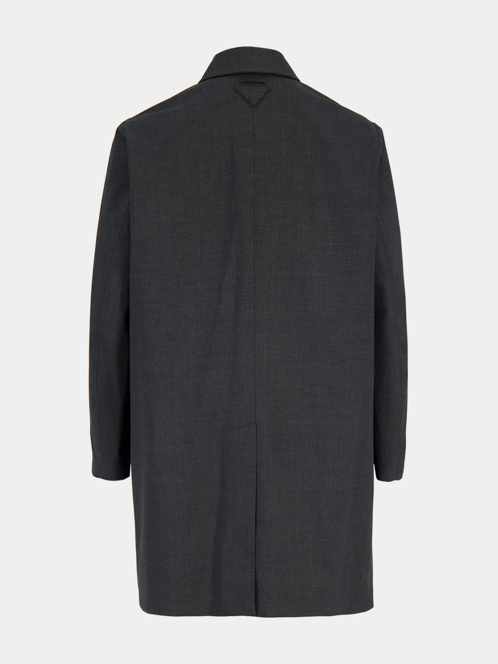 Anthracite Grey Technical Wool Coat sold by Fashion Clinic product image thumbnail 4