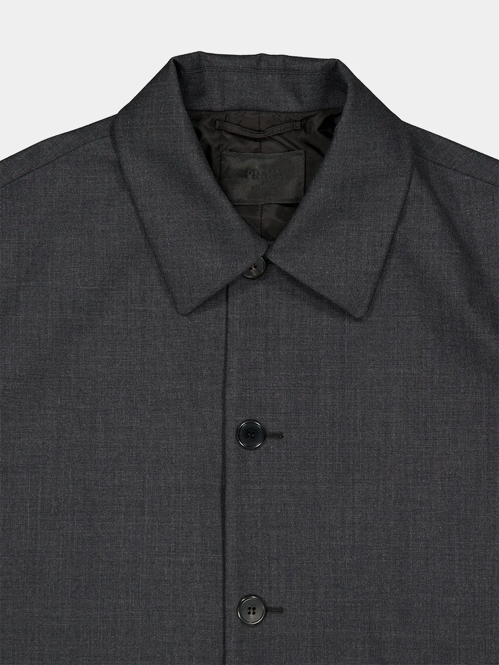 Anthracite Grey Technical Wool Coat sold by Fashion Clinic product image thumbnail 5