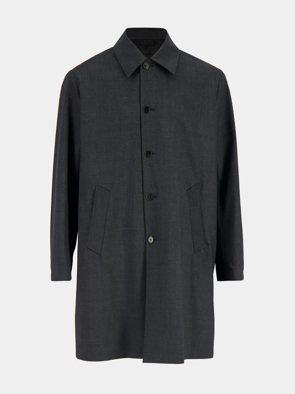 Anthracite Grey Technical Wool Coat sold by Fashion Clinic product image thumbnail 2