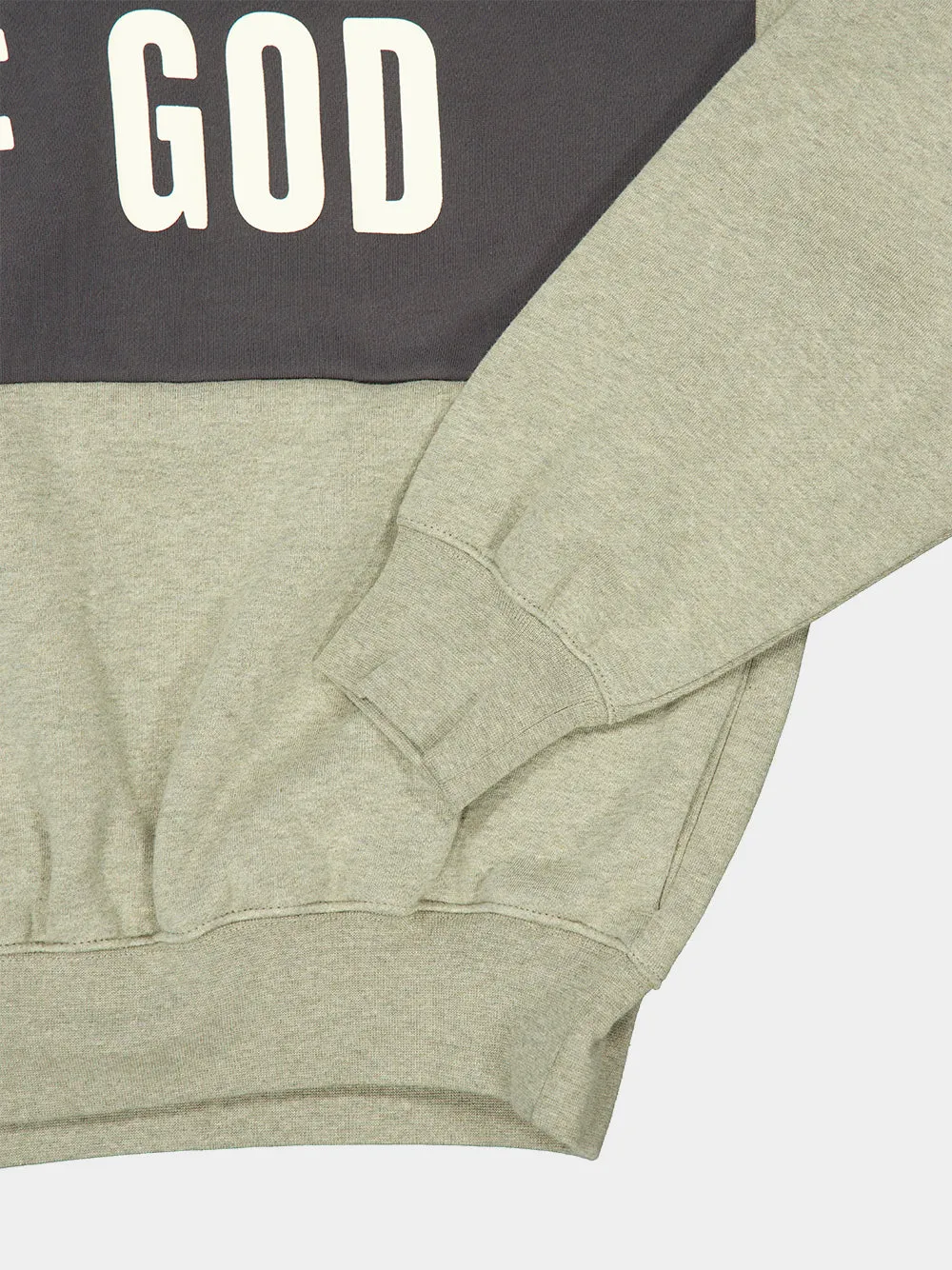 Seal Heather and Iron Grey Panelled Hooded Sweatshirt sold by Fashion Clinic product image thumbnail 4