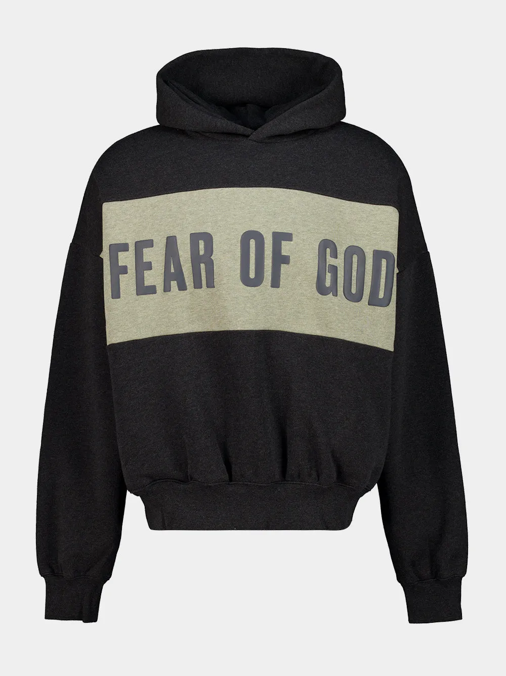 Iron Grey Heather Panelled Hooded Sweatshirt sold by Fashion Clinic product image thumbnail 2