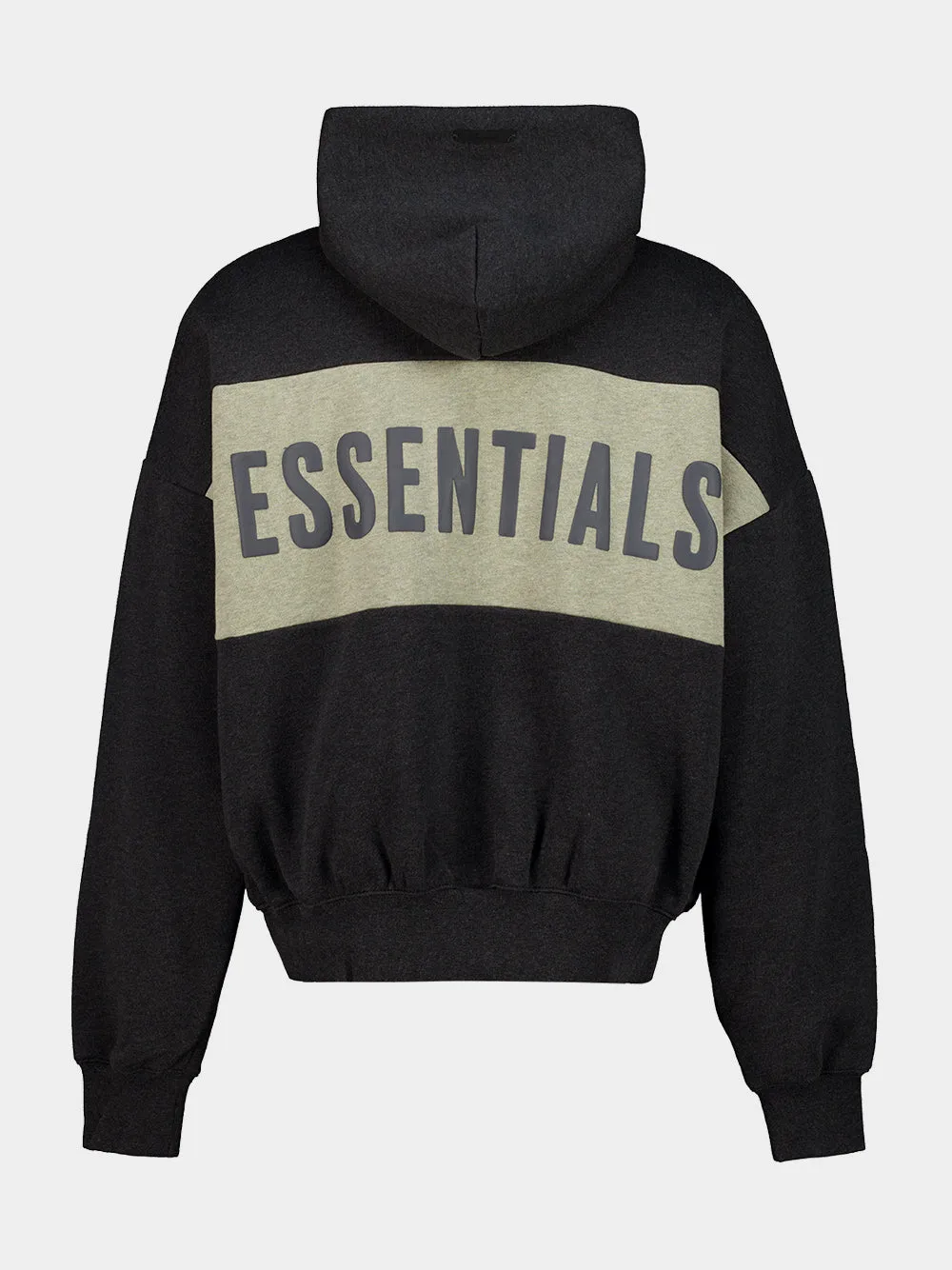 Iron Grey Heather Panelled Hooded Sweatshirt sold by Fashion Clinic product image thumbnail 4