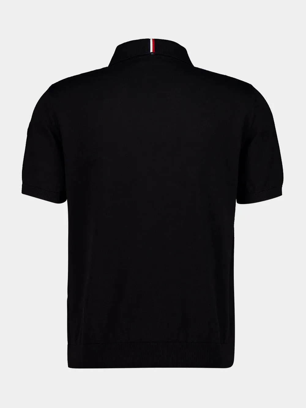Black Logo Cotton Knit Polo sold by Fashion Clinic product image thumbnail 4