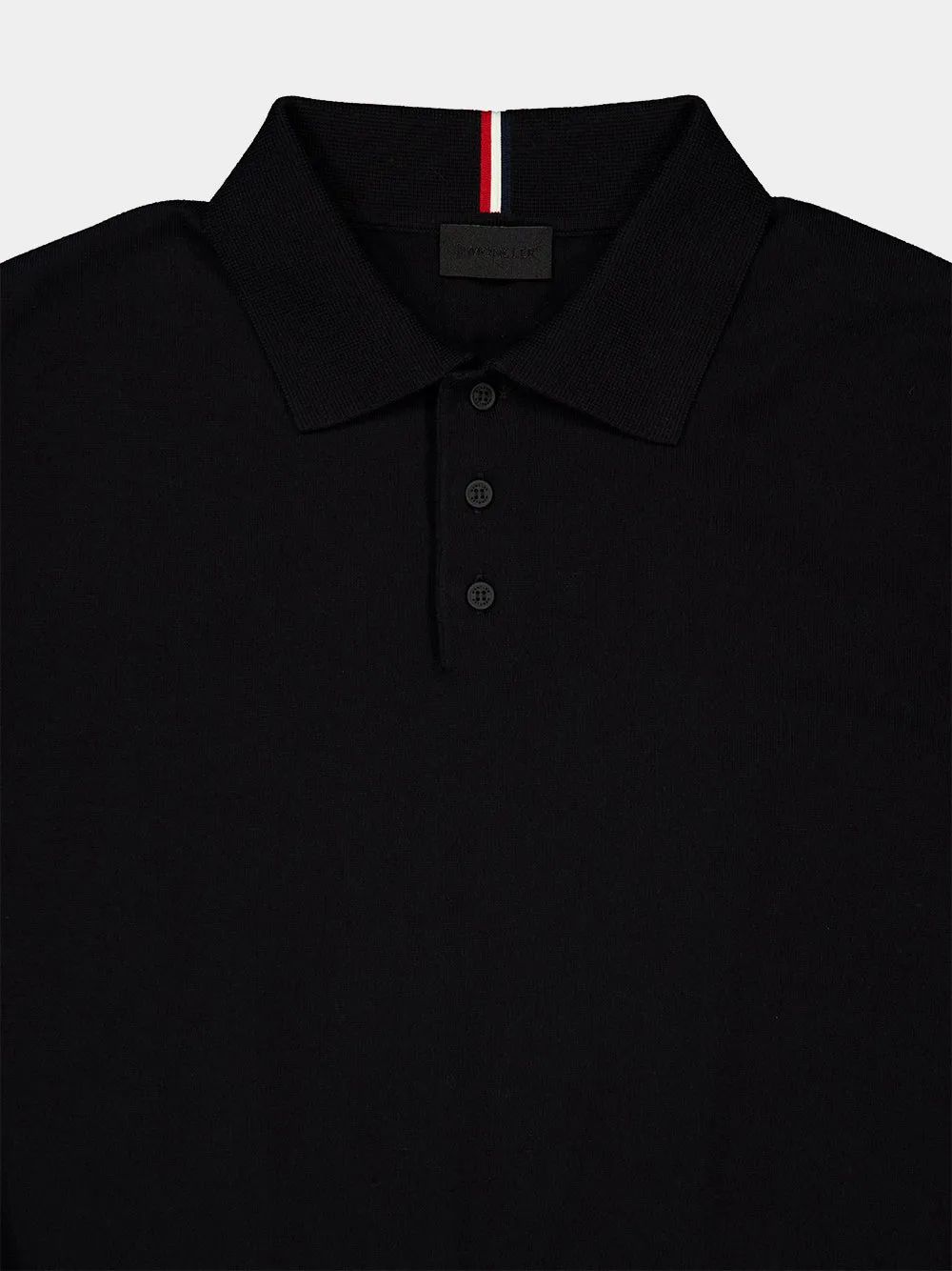 Black Logo Cotton Knit Polo sold by Fashion Clinic product image thumbnail 5
