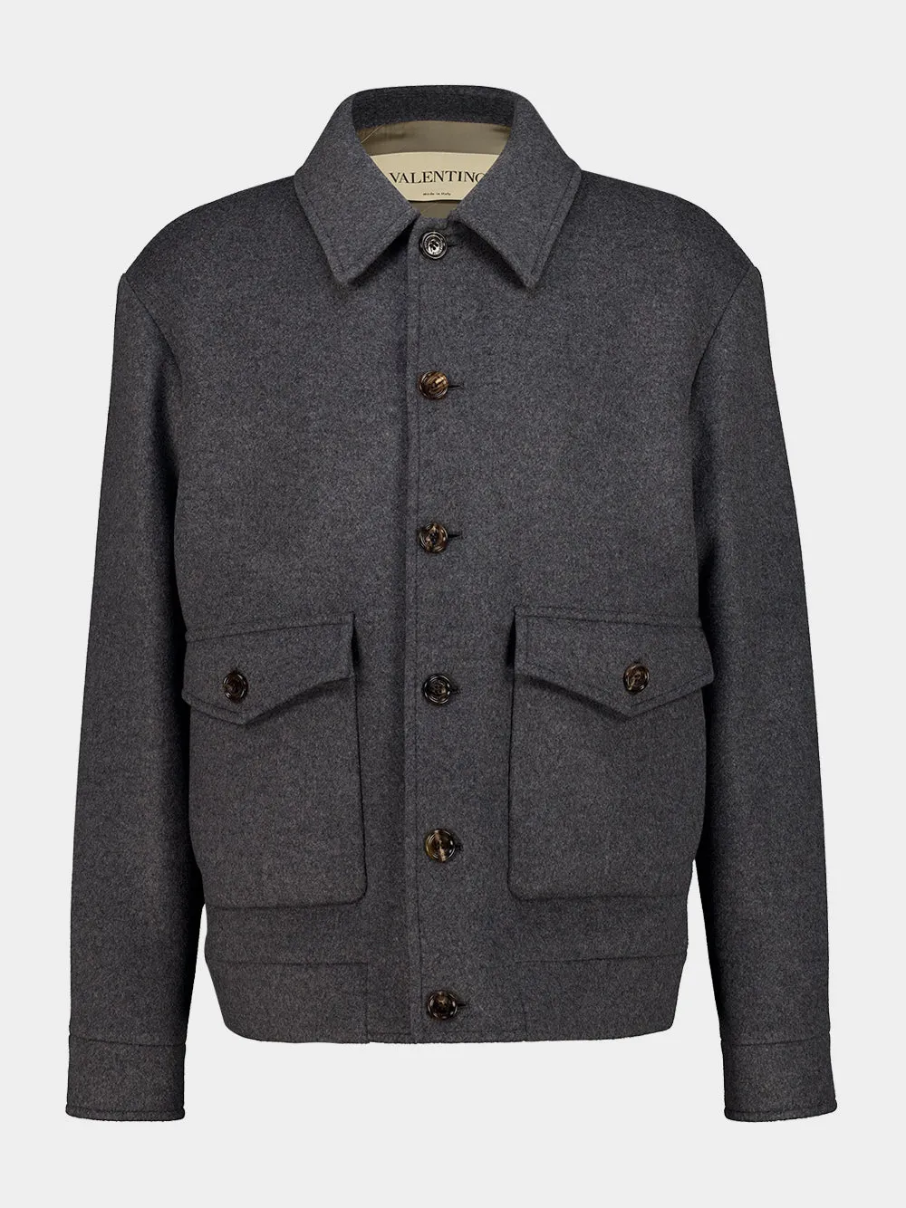 Dark Grey Wool Cashmere Jacket sold by Fashion Clinic product image thumbnail 2