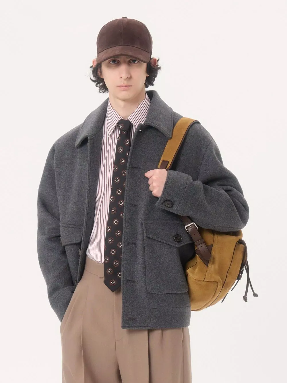 Dark Grey Wool Cashmere Jacket sold by Fashion Clinic
