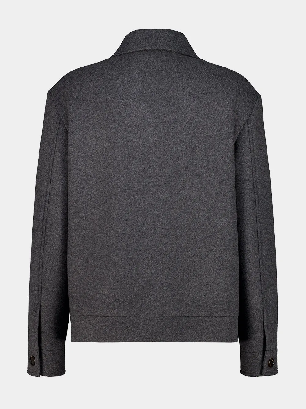 Dark Grey Wool Cashmere Jacket sold by Fashion Clinic product image thumbnail 4