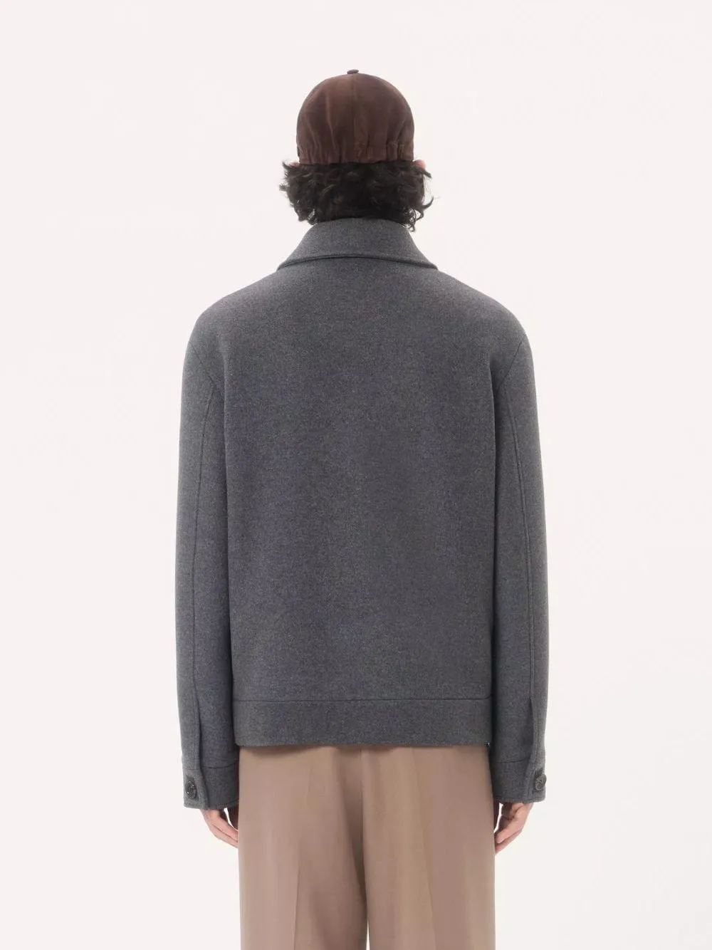 Dark Grey Wool Cashmere Jacket sold by Fashion Clinic product image thumbnail 3