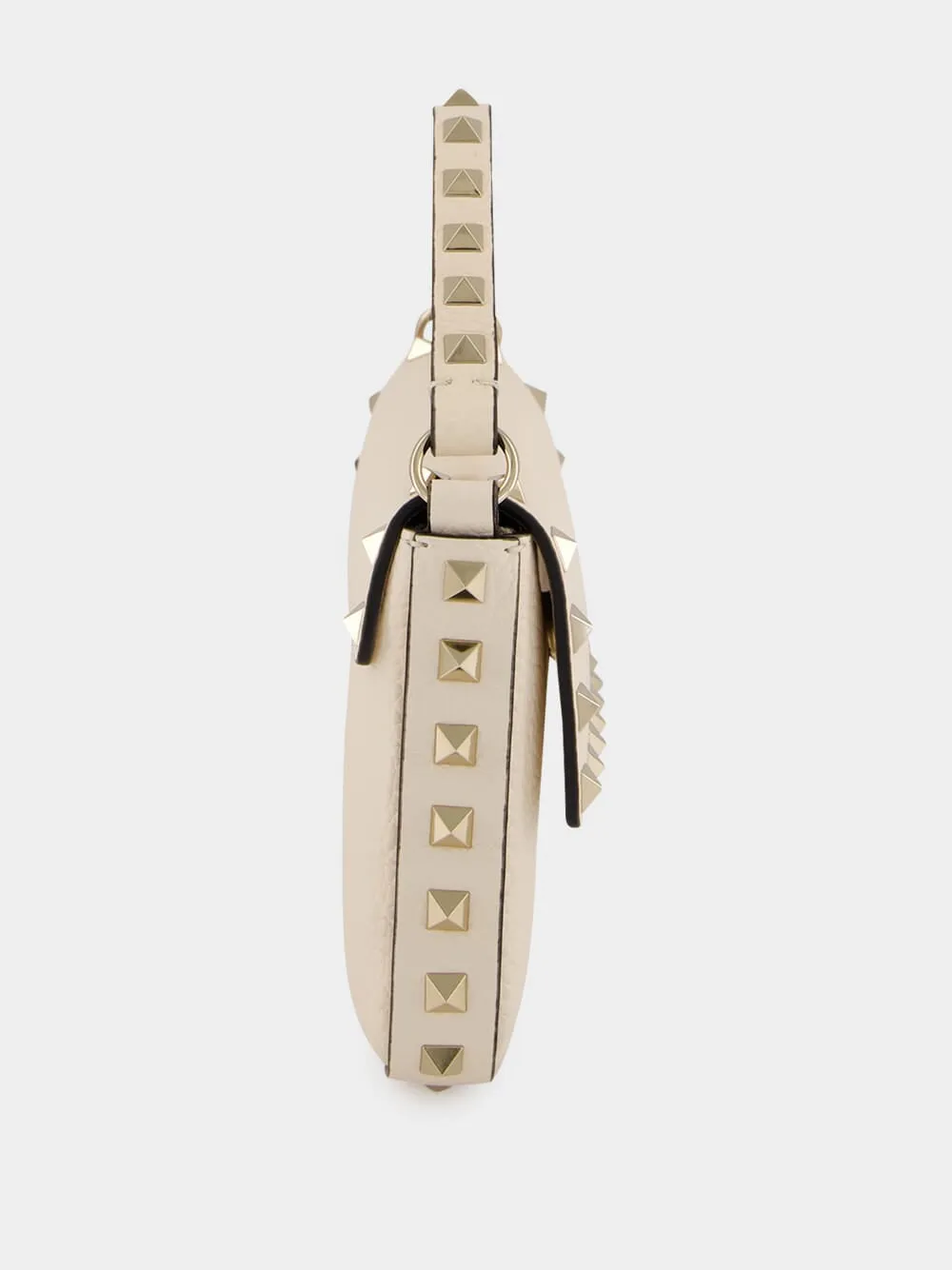 Light Ivory Mini Calf Leather Rockstud Bag sold by Fashion Clinic product image thumbnail 4