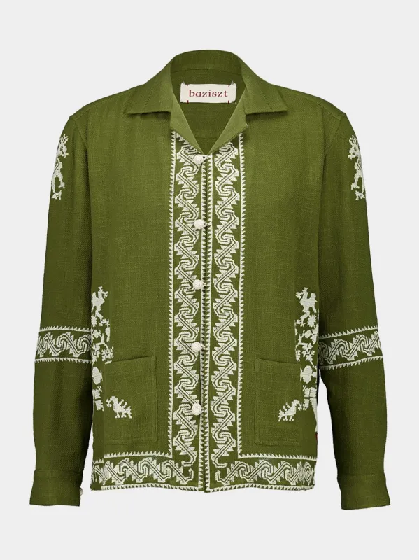 Tulum Green Khaki Shirt made by Fashion Clinic