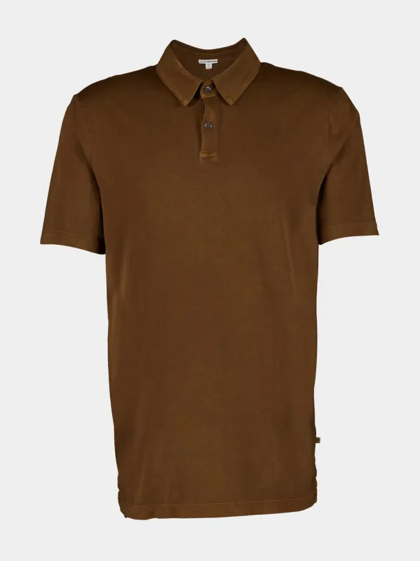Classic Brown Polo Shirt made by James Perse