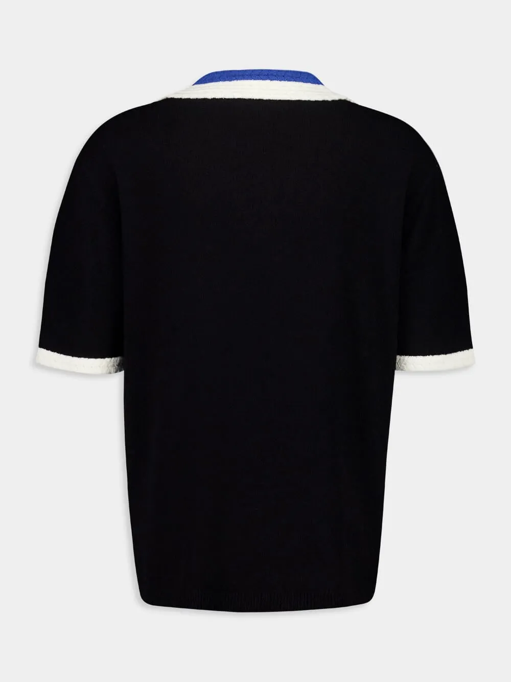 Black Hand-Crochet Collar Polo sold by Fashion Clinic product image thumbnail 2