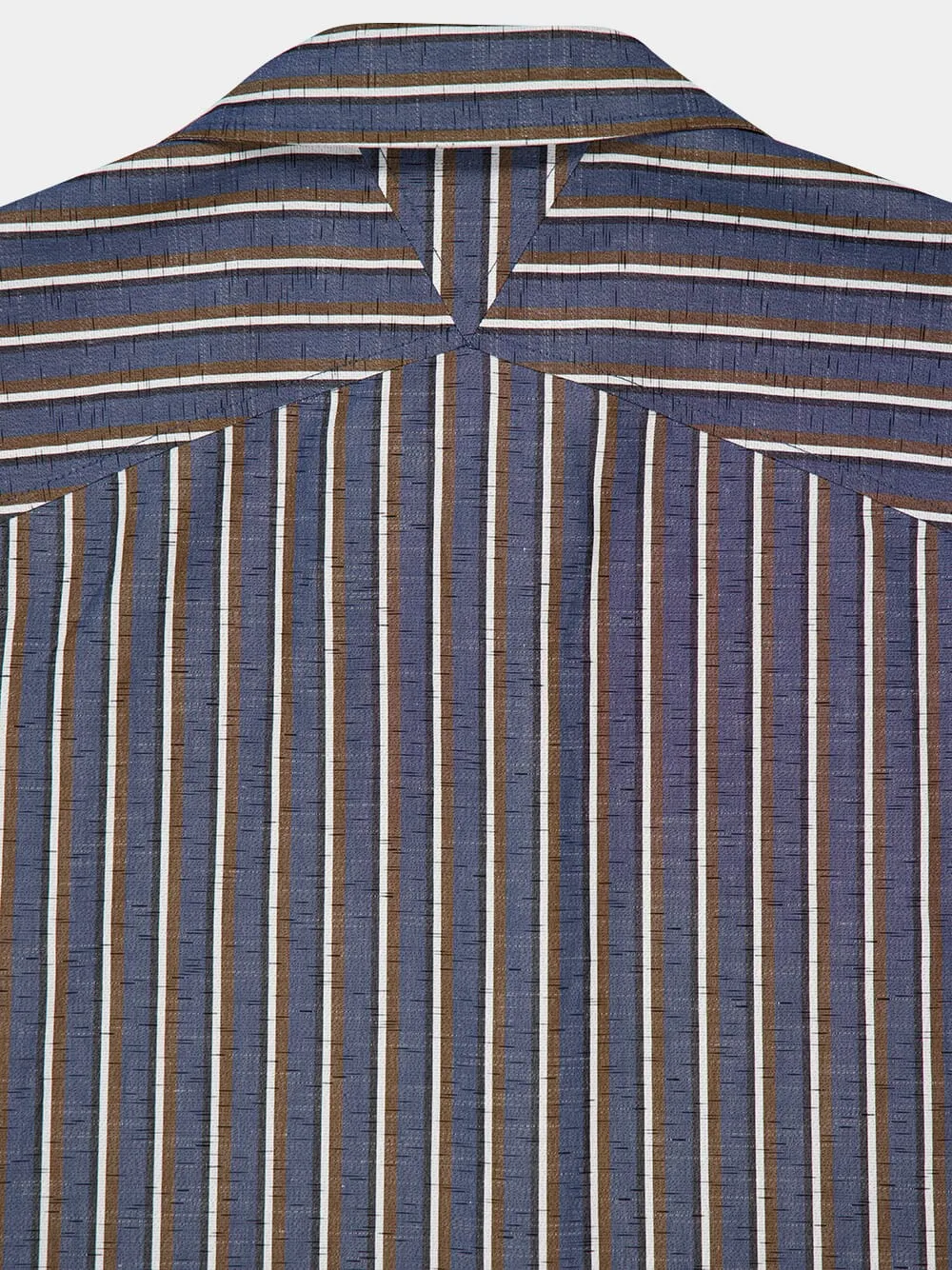 Stripe Cotton-Linen Short Sleeve Shirt sold by Fashion Clinic product image thumbnail 4