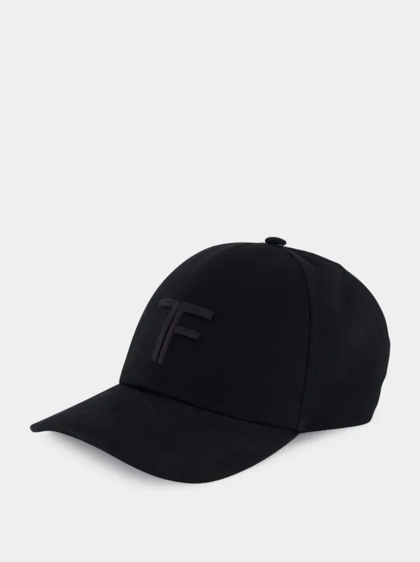 Black Canvas Cap with TF Logo made by Tom Ford