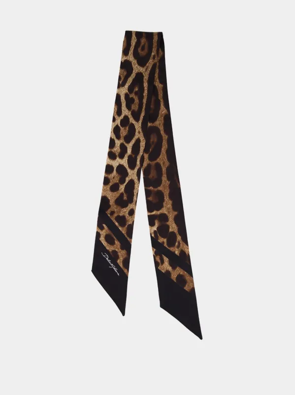 Leopard-Print Silk Twill Bandeau made by Dolce & Gabanna