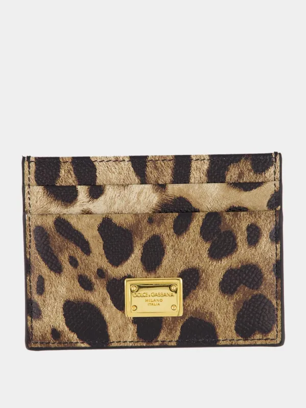 Dauphine Leopard Print Card Holder made by Dolce & Gabanna