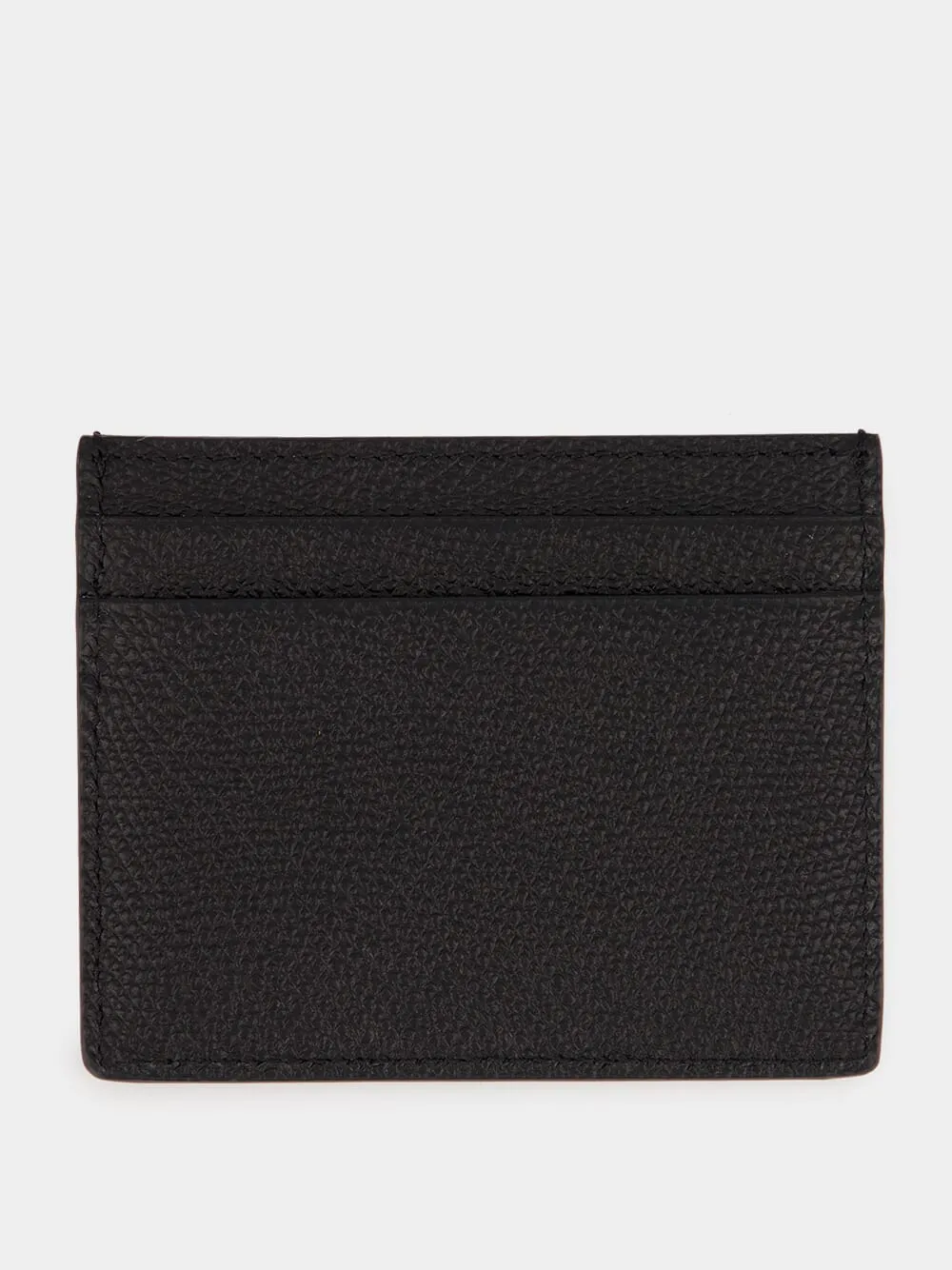 Black VLogo Signature Grainy Calfskin Cardholder sold by Fashion Clinic product image thumbnail 2