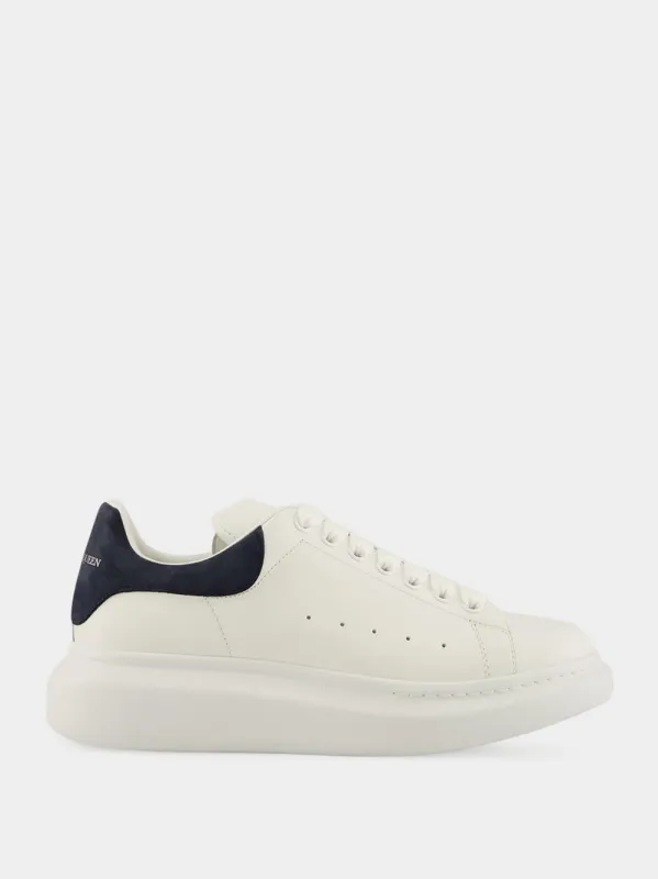 White and Blue Oversized New Tech Sneakers made by Alexander McQueen
